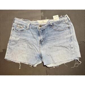 Levi’s Signature Denim Shorts Women’s Size 12 High Rise Distressed Blue Jean